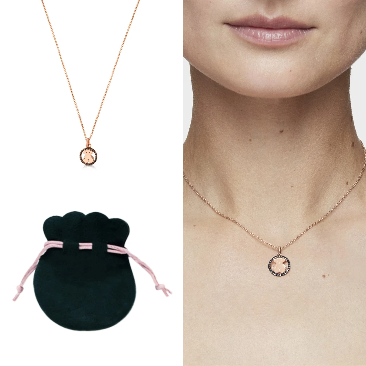 

Mini Peach Heart S925 Sterling Silver Necklace Cute Tiny Layering Neck Jewelry