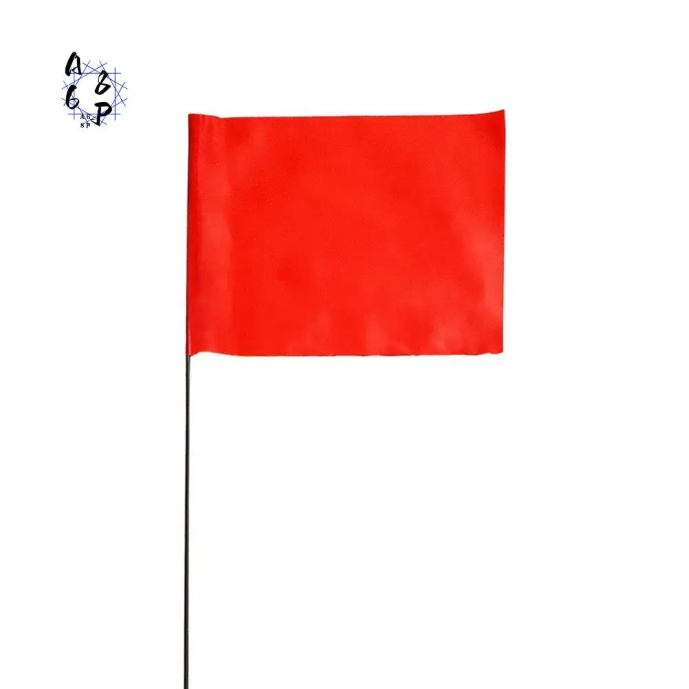 A68P-100Pcs Red Marking Flag PVC Waterproof And Lightfast For Small Yard Markers Garden Survey Irrigation Landscape Flags