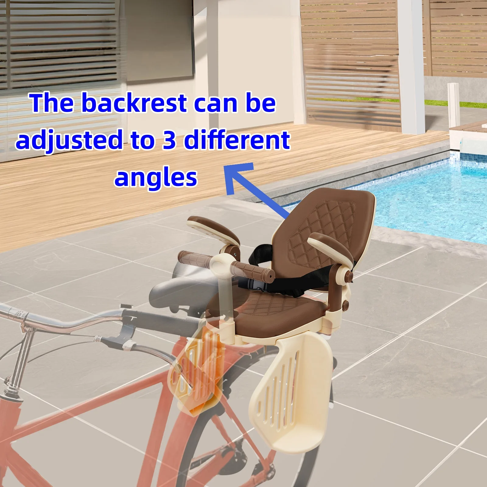 Tylny fotelik rowerowy dla dziecka od 8 miesięcy do 8 lat, odłączany nosidełko rowerowe dla dzieci do rowerów dla dorosłych z poduszką, poręczą i pedałami