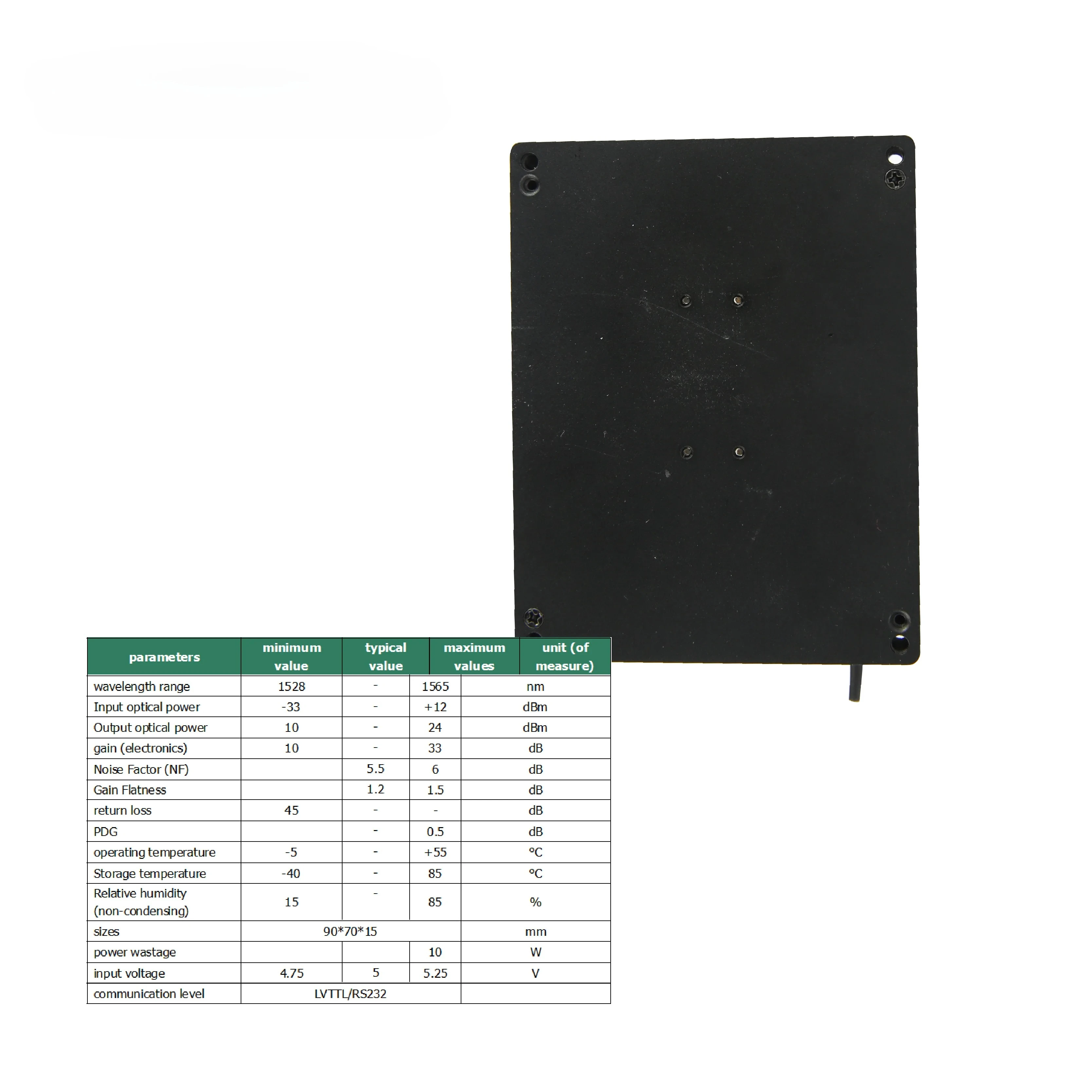

Fixed Gain DWDM EDFA