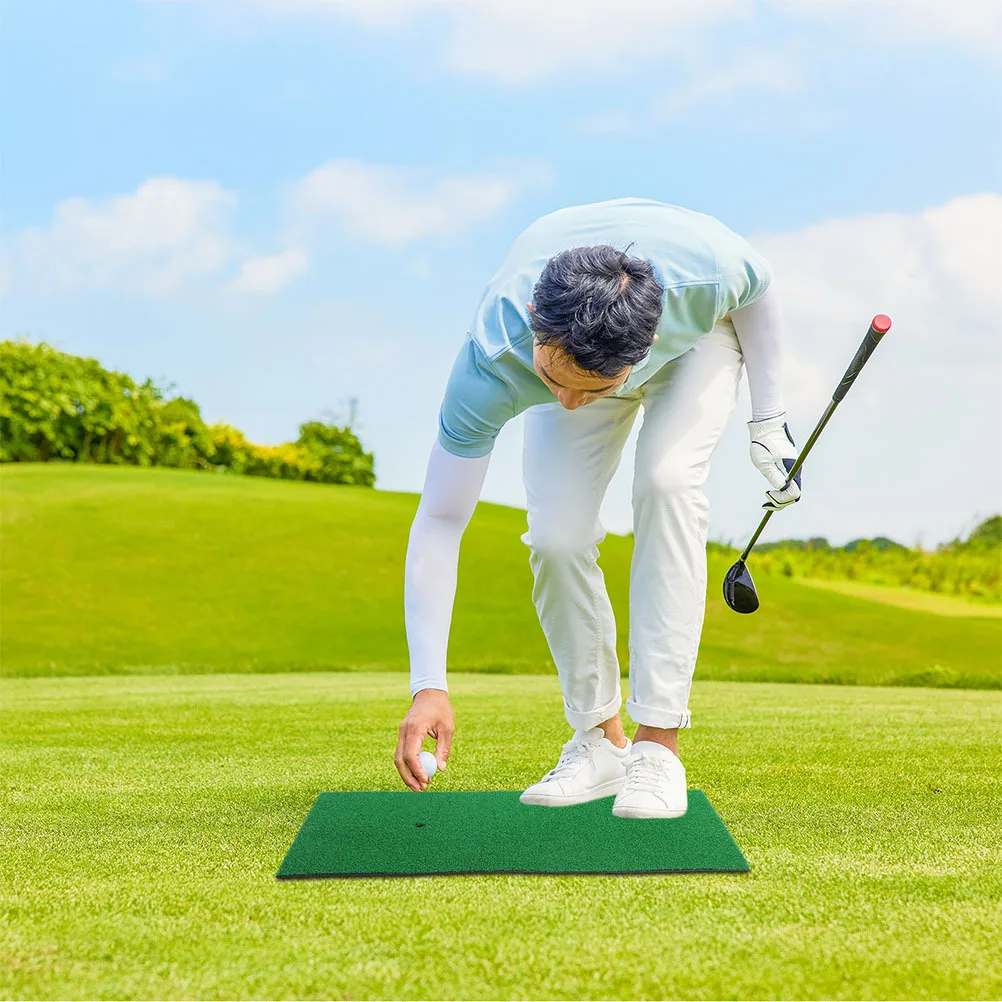 

2Pcs Indoor Golf Training Mat High Visibility Bright Color Realistic Feel Safe Durable for Home Garden Practice