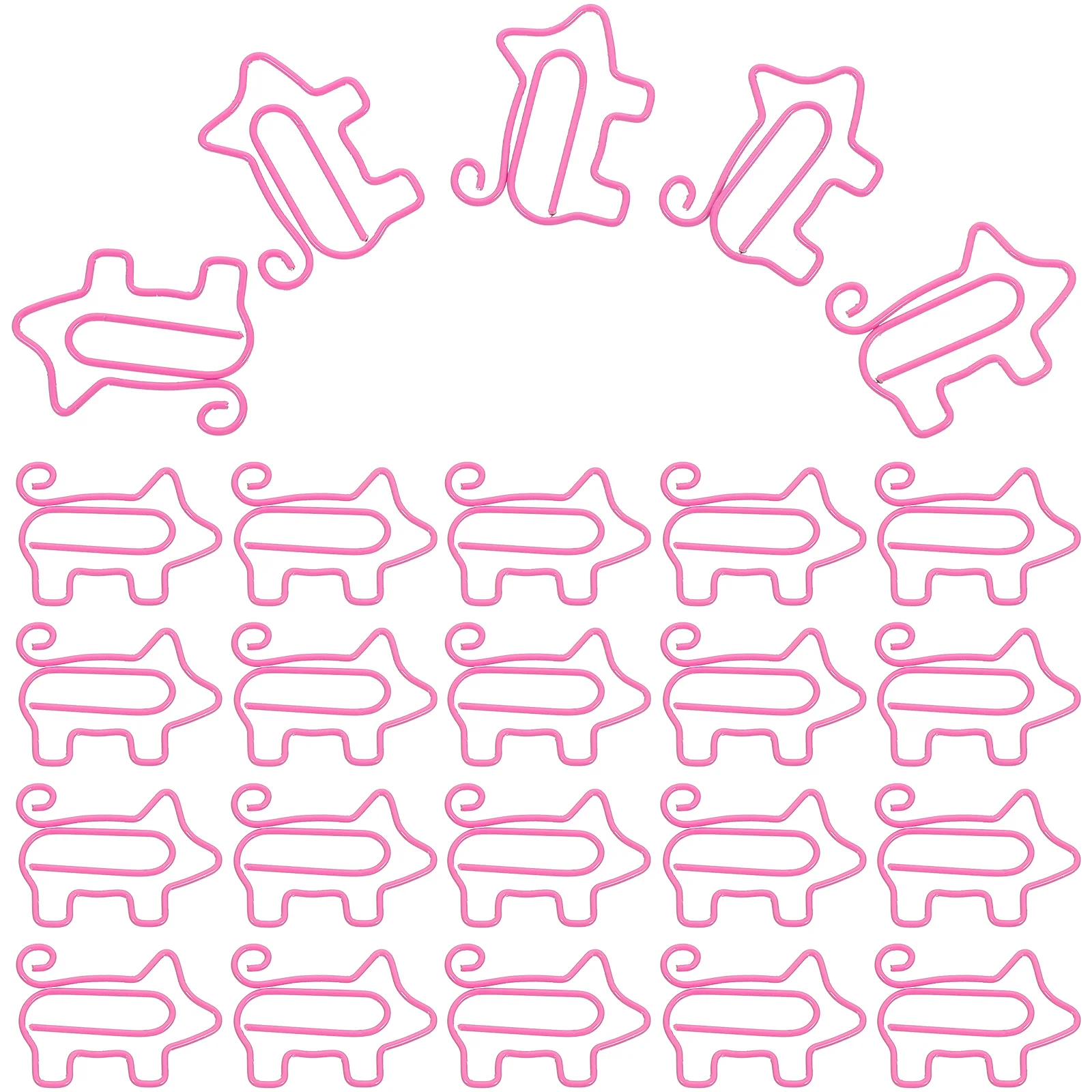 

50Pcs StylishPig Shaped Paper Clip Metal Paper Files Holder Creative Office and School Supply(Pink) Metal Paper Clips