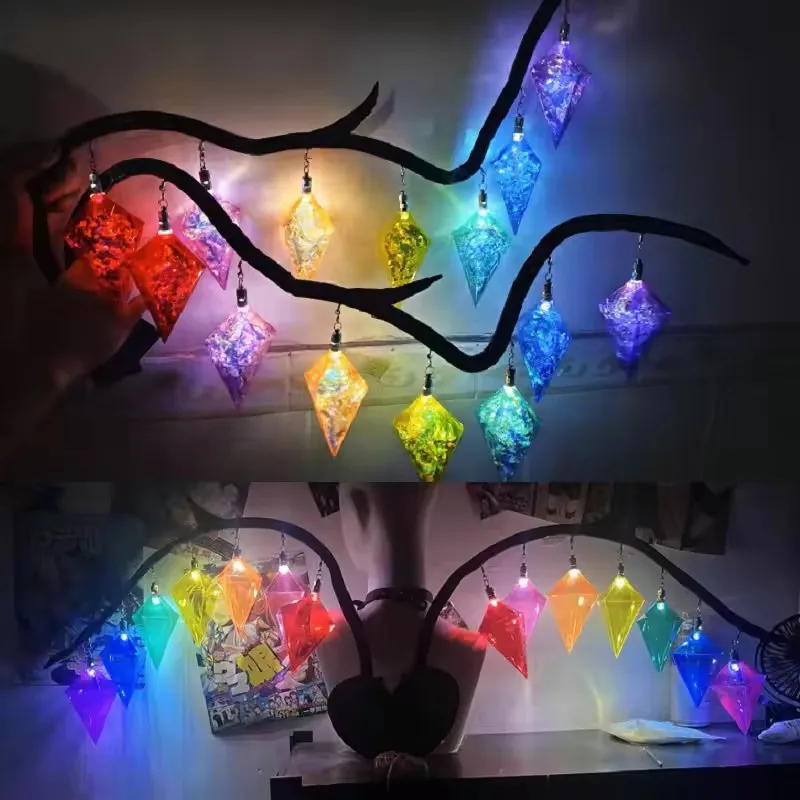 

Touhou Project Flandre Scarlet Crystal Wings Cosplay Props with LED Light Anime Costume Accessory for Halloween Carnival Party