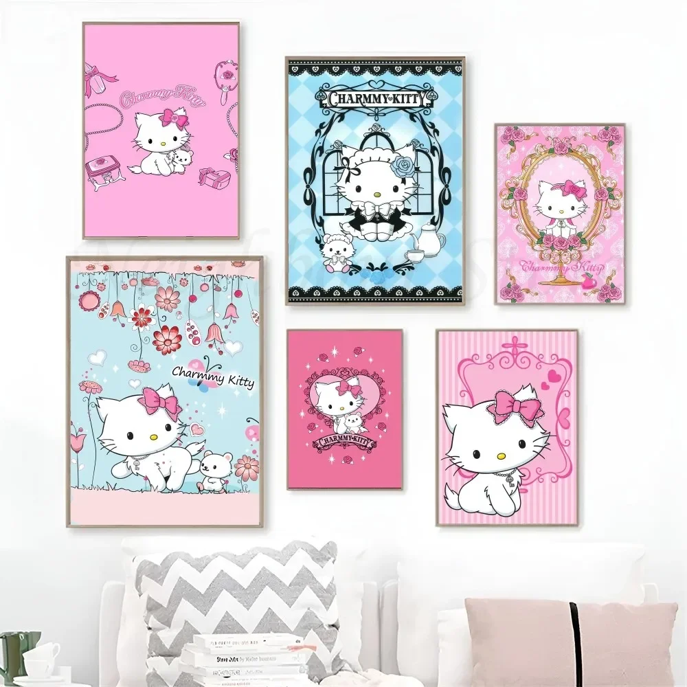 1pc Anime Sanrio Charmmy Kitty Poster HD Posters Home Room Bar Cafe Decor Art Wall Painting Picture