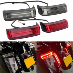 Motorcycles Accessories Led Saddlebag Turn Signals Taillights Rear Stop Light For Harley Touring Street Glide Road King 97-22