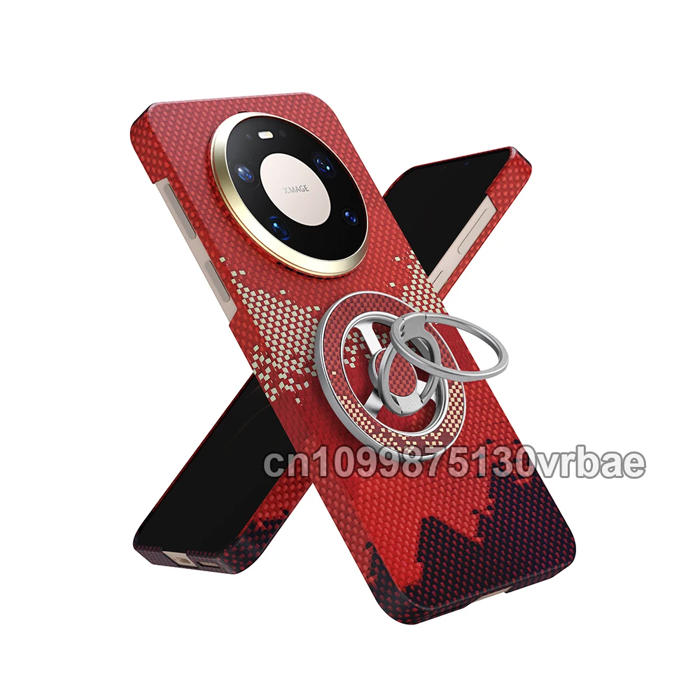 

600D Real-thin Carbon Fiber Phone Case for huawei mate 80 pro max case Aramid Fiber fabric thinhard Magnetic balck Slim light