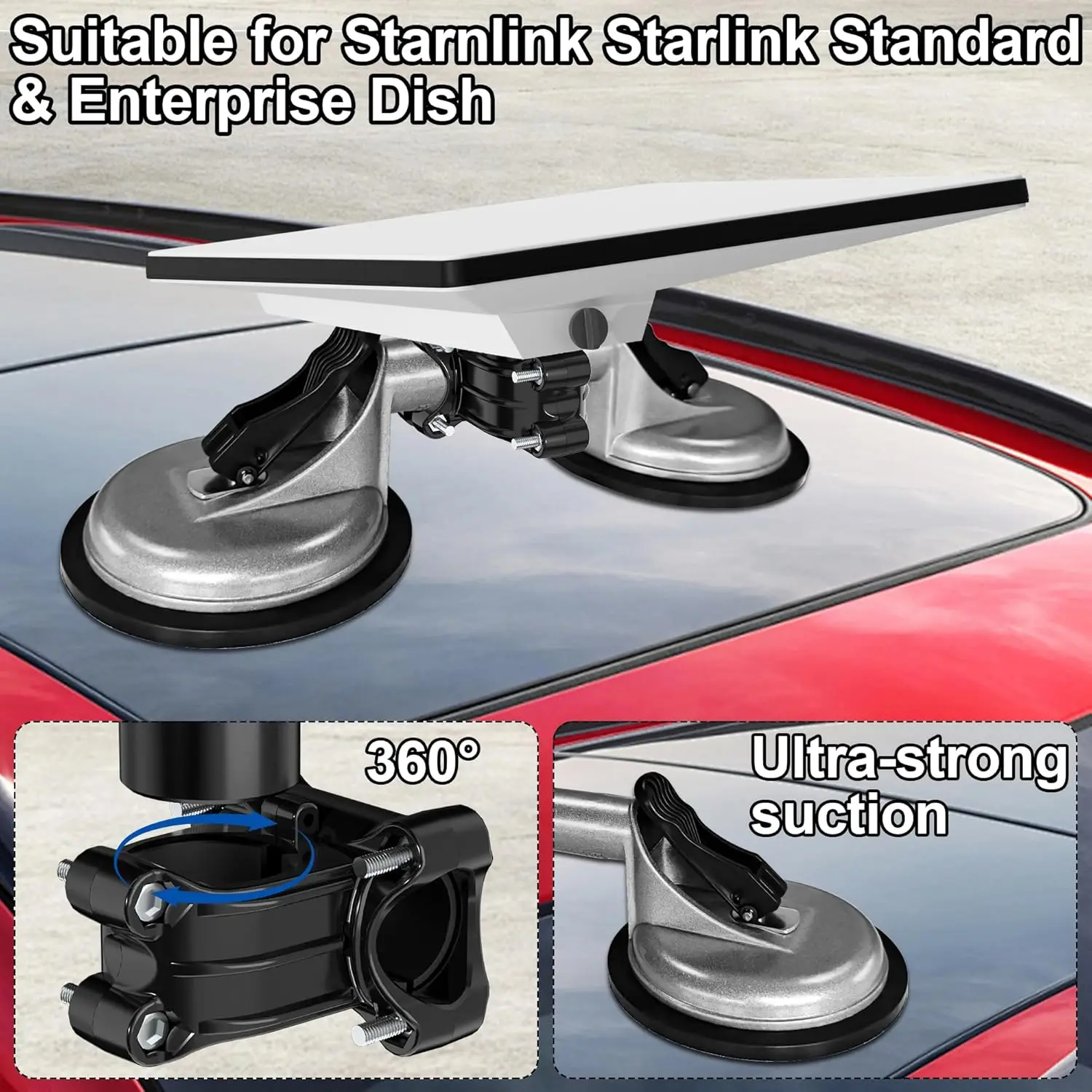 

Starlink Mini Sunroof Suction Cup Mount,Strong Suction Cup Design t-Suitable for Smooth Surfaces roof sunroof,Rear Window Glass
