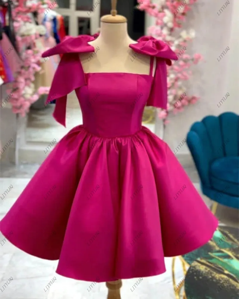 LIYYLHQ Rose Red A Line Mini Prom Party Dresses Sweetheart Corset Back Satin Gown Graduation Cocktail Dresses Birthday Gowns