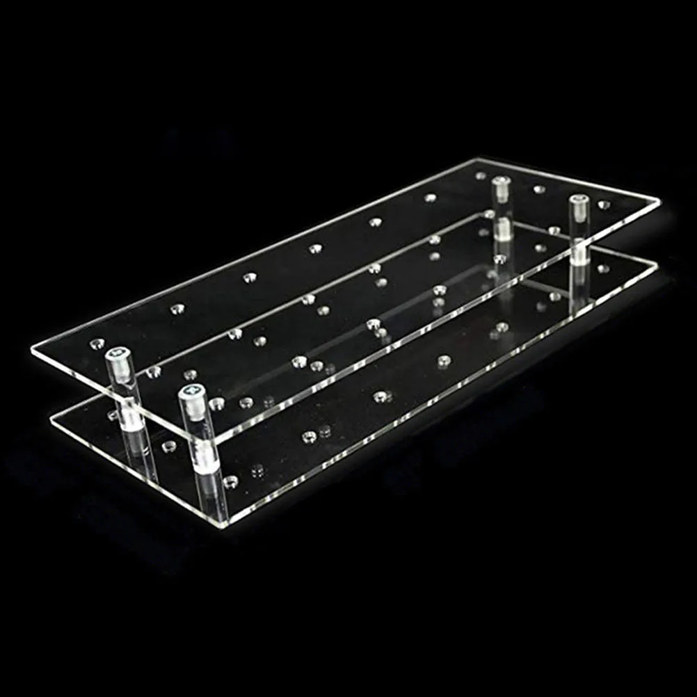 

1pc 21-Hole Double Layer Lollipop Display Rack Acrylic Candy Storage Holder Transparent Stand For Party Wedding Dessert Bar Use