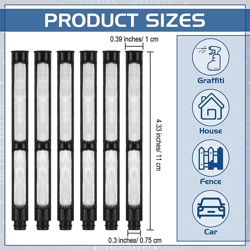 N84R 40 Stück Airless-Sprühfilter, Sprühfilter, Airless-Farbe, Ersatzzubehör