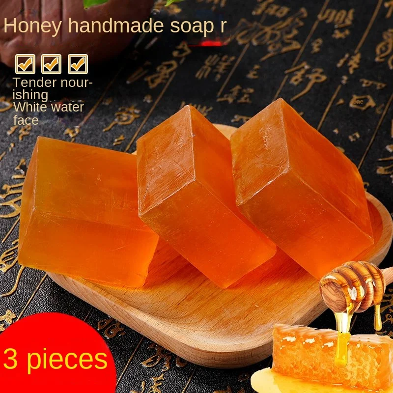 [3 Pieces] Rose Tender White Hydrating Face Oil Control Mite Removal Handmade Body Bath Soap