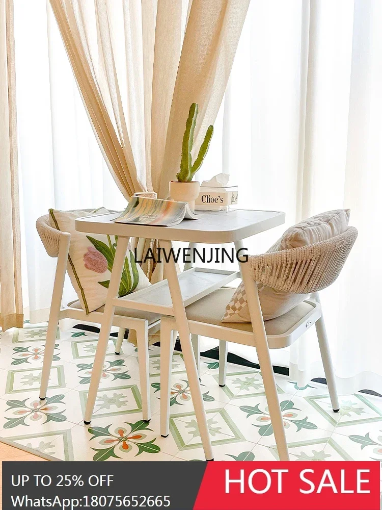 MJY casual three-piece simple outdoor rattan chair one table and two chairs tea table and chair combination