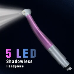 Dental LED High Speed Colorful Handpiece Air Turbine with LED Generator Push Button High Rotation Dental Turbine Tip with Light