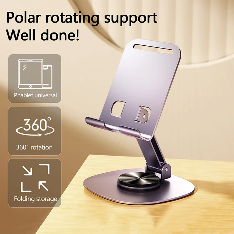 720 ° Rotating Desktop Mobile Phone Tablet Computer Bracket Portable Laziness Can Folded Adjustment For Iphone 15 Huawei Ipad