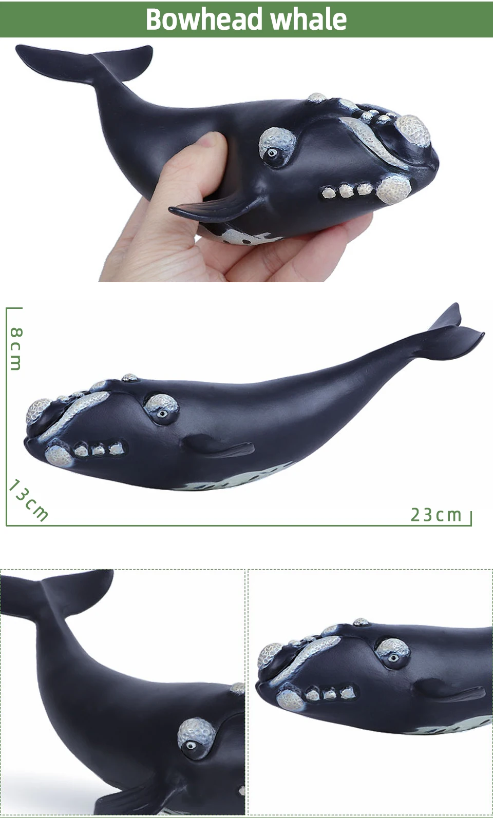 Big Size Soft Rubber Sea Life Simulation Action Figure Animal Model Toys for Children Kids Whale Figures Collection Educational