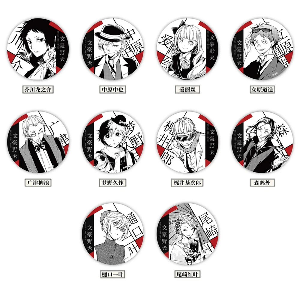 

58 мм аниме Бунго Бродячие собаки вооруженное детективное агентство порт мафия Фрэнсис косплей костюм значок булавка SPTE жесть брошь реквизит подарок