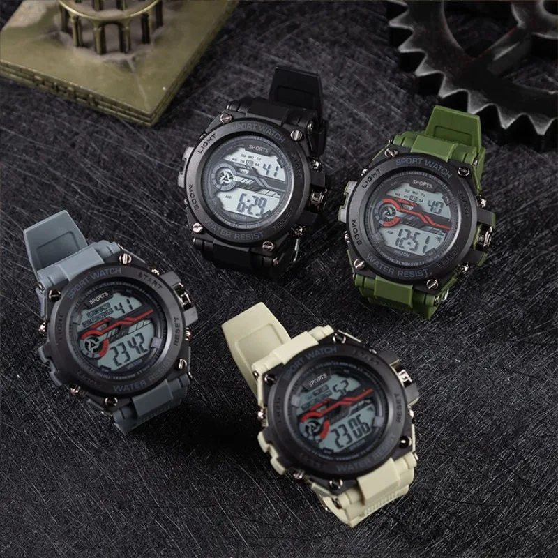 Men's Sports Watch Waterproof Man Sport Watches Multifuction LED Digital Military Watch Alarm Clock Electronic Wristwatch