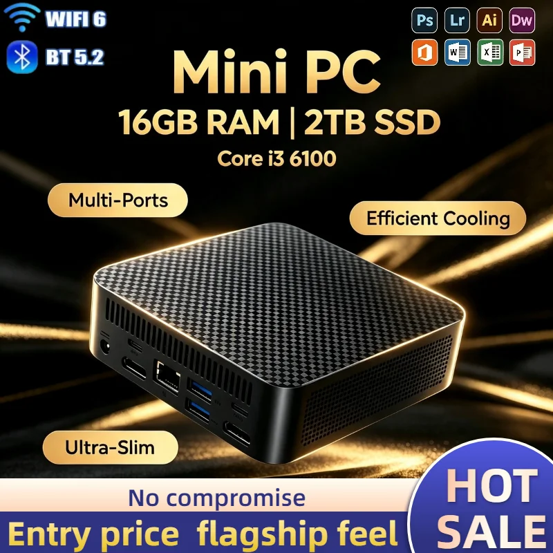intel-core-i3-6100-compact-portable-pc-16gb-ddr4-m2-nvme-ssd-triple-4k-video-wifi6-silent-cooling-office-home-system-2026