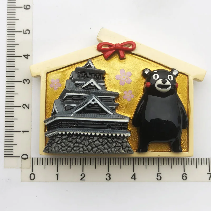 

Refrigerator magnets Japanese mascot decorative crafts travel souvenirs New resin refrigerator magnets