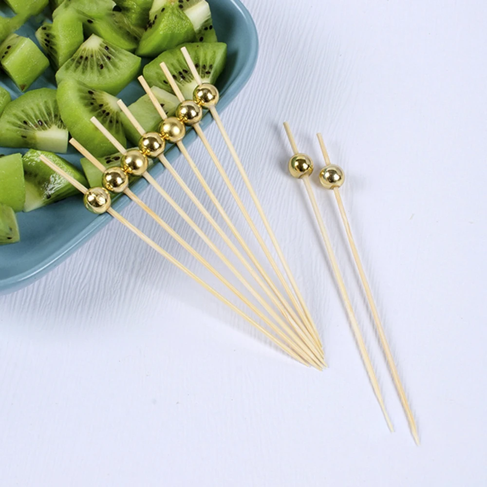 100/50 Stück Hawaii Party Cocktail Sticks Bambusspieße für Salat Dessert Einweggabeln Buffet Obst Geburtstagsfeier Hochzeit – Detail 7