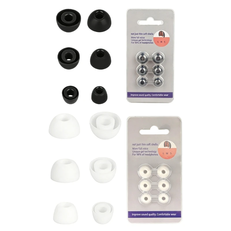 3 Paar Ohrstöpsel zur Geräuschreduzierung, flexibles Silikondesign, rutschfest, für Buds X3UB – Detail 1