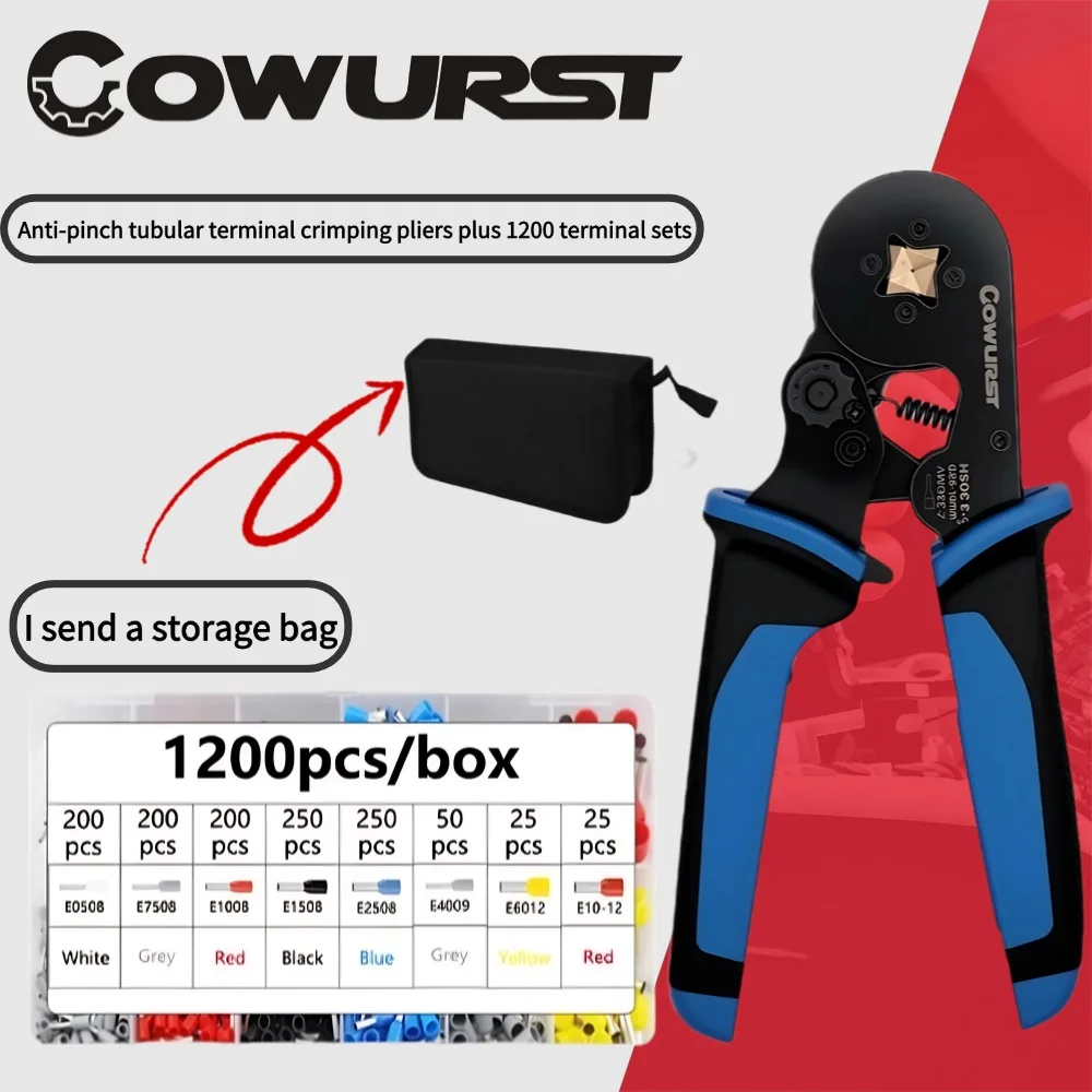 

Высококачественные электрические антизажимные ручные обжимные клещи для трубчатых клемм, набор трудосберегающих инструментов для AWG23-7