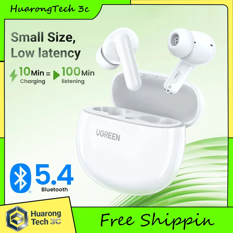 

UGREEN HiTune P3 TWS Bluetooth Earphones Wireless Headphones 28H Earbuds Double Mic Call Noise Reduction In-Ear Handfree Earbuds