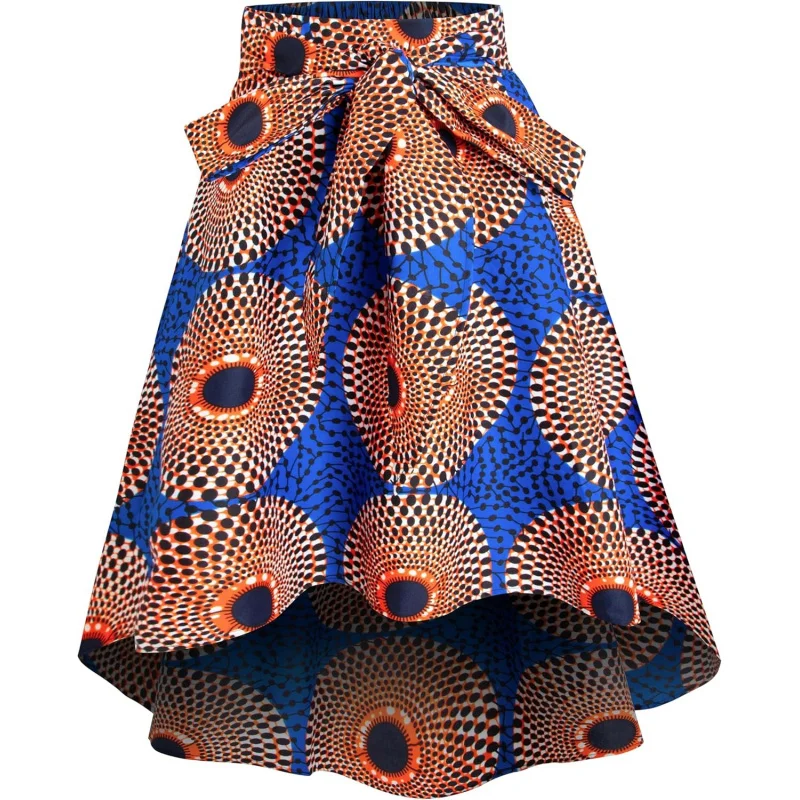 

Women African Traditional Costume Flower Print Casual Dashiki Skirt