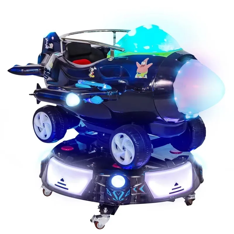Electric coin rotating elevator small plane toy car commercial supermarket children's swing game console