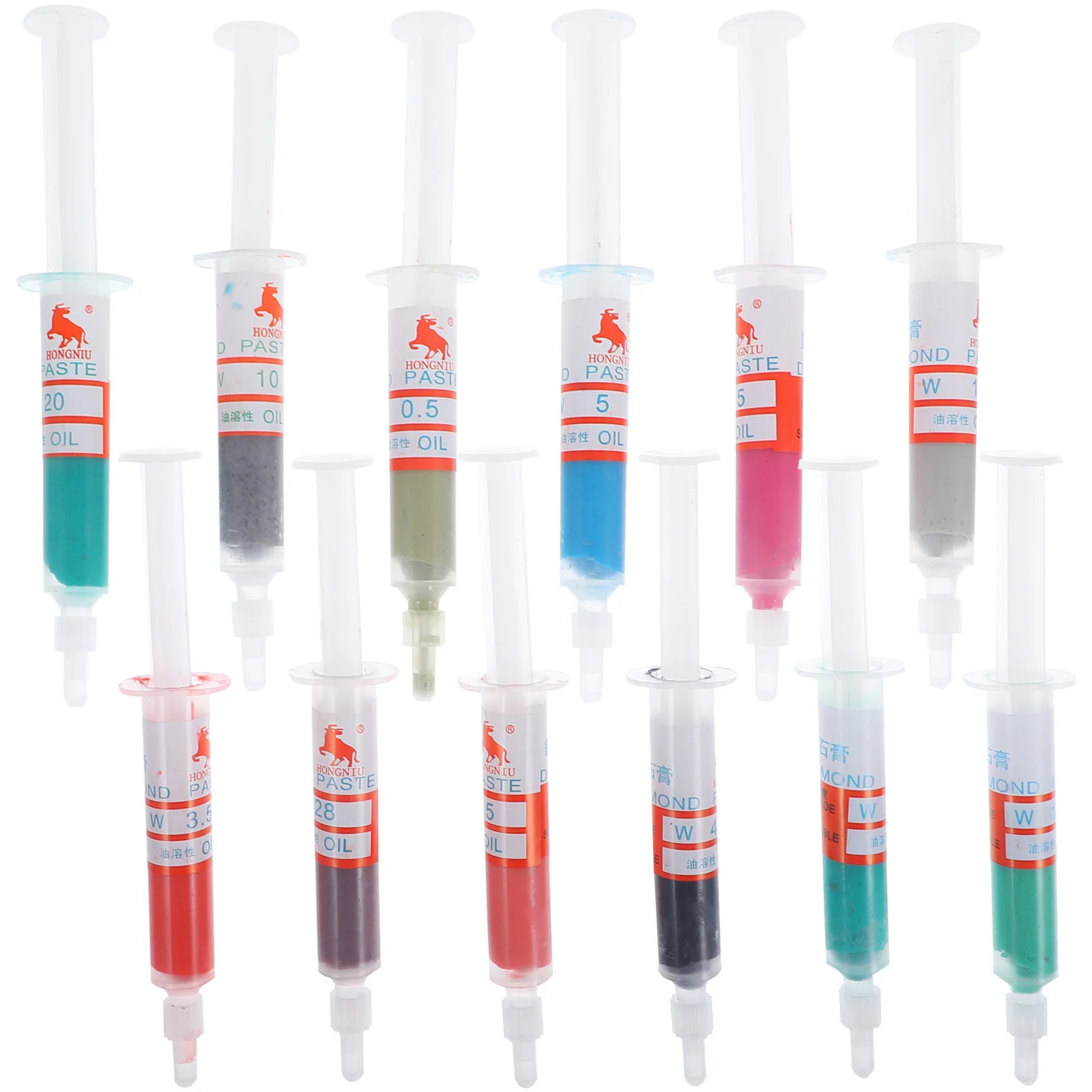 12pcs Metal Mirror Polishing Compound Diamond Polishing Lapping Paste Compound metal polishing paste