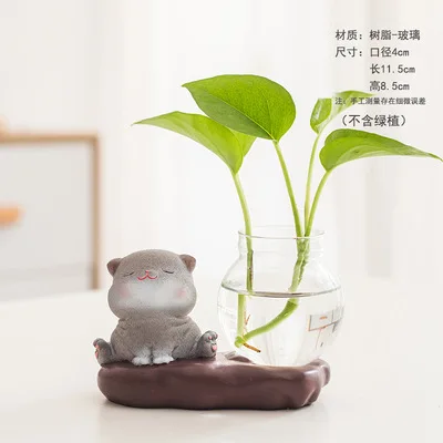 Creative Hydroponic Plant Vase Glass Transparent Container Dish Water Planting Flower Pot Living Room Decoration Decoration