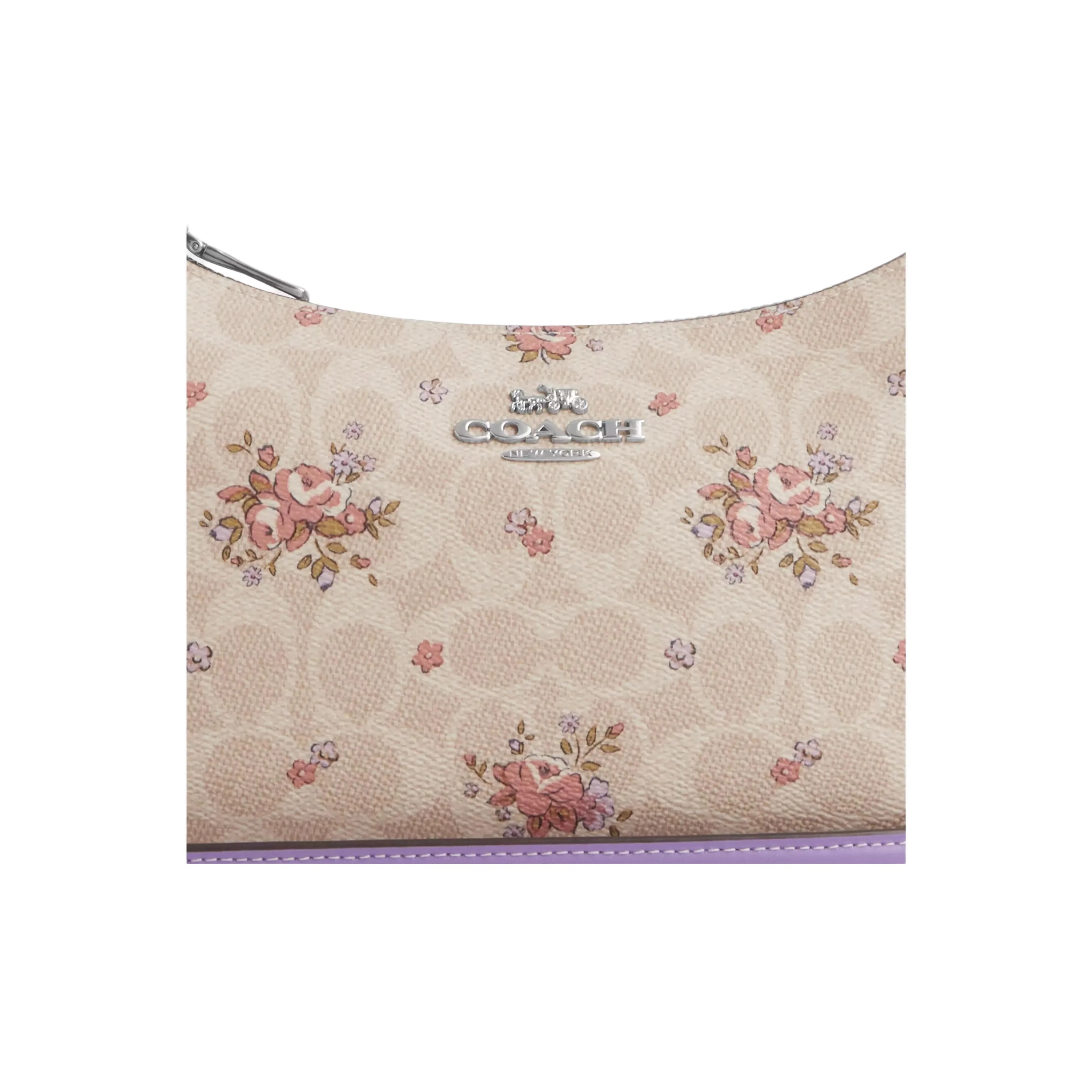 حقيبة يد كوتش تيري قماشية مطلية بكتف واحد متوسطة الحجم للنساء متعددة الألوان CAL37-SVSAS