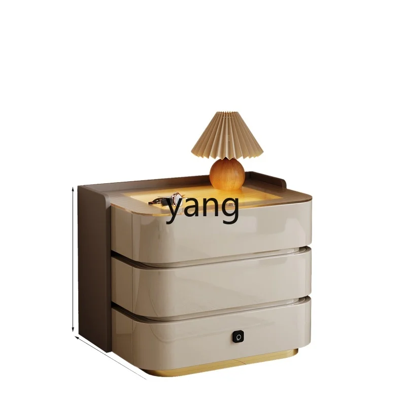 

LTT Simple Modern Light Luxury High-End Master Bedroom Smart Multi-Function Fingerprint Lock Three-Drawer Cabinet