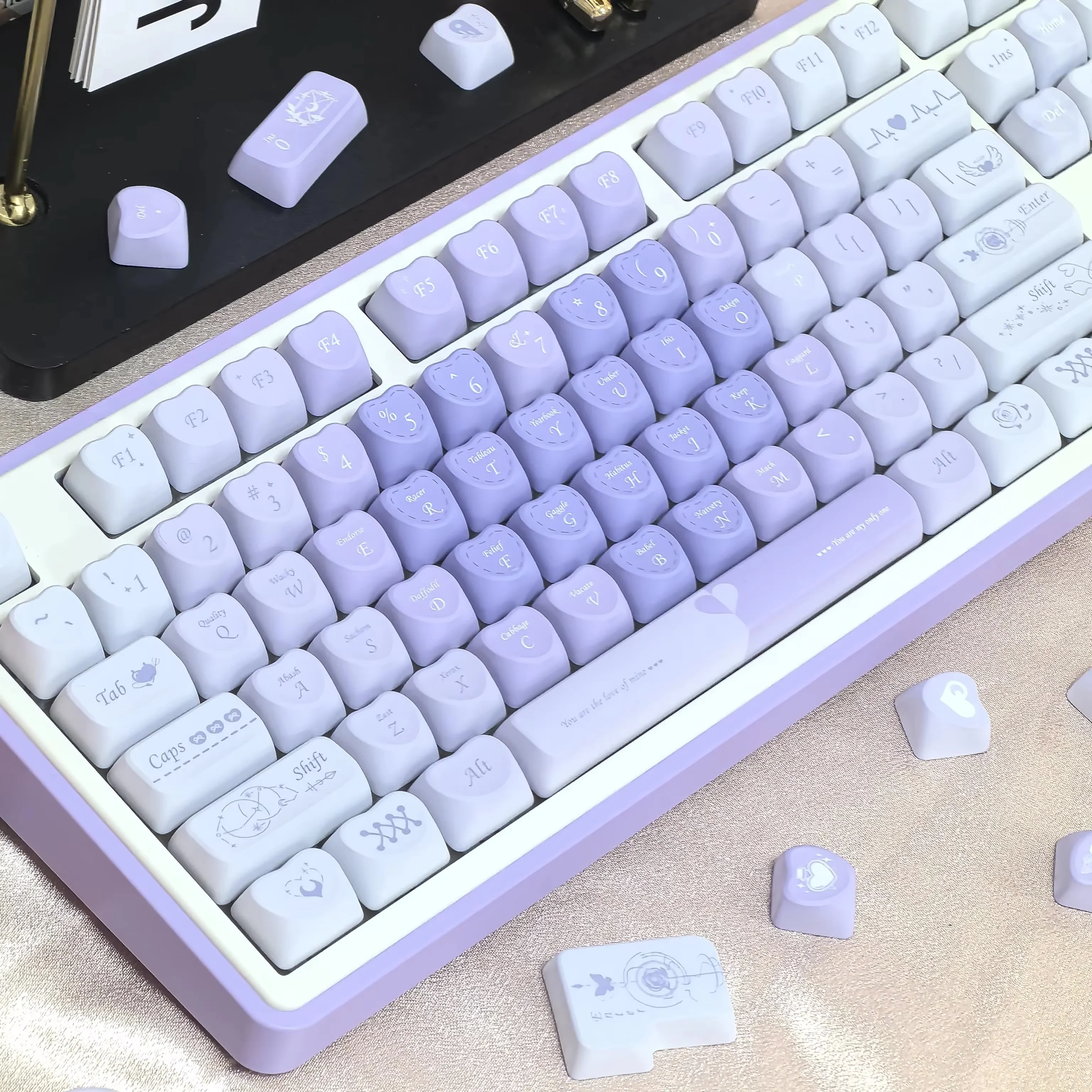 MAIMOOO EVA-02 Russe Keycaps PBT Sublimation Profil XDA recommande DIY Ball Cap DIY Rouge Blanc RU Keycap Pour Clavier Mécanique