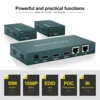 HDMI Extender Splitter 1x2 IR 1080P@60Hz über Cat 5E/6/7 Ethernet-Kabel 50M mit Loopout – EDID Copy POC-Funktion (1 in 2 Out) 3