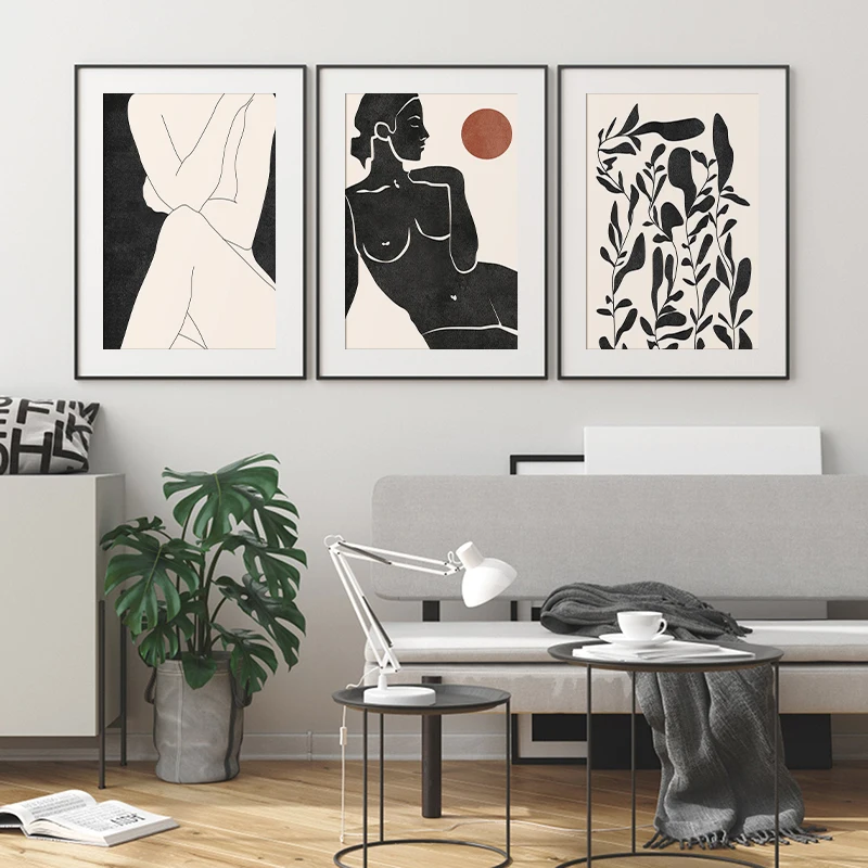 Abstract Minimalist Abstract of Female Body Lines Posters Canvas Painting and Prints Wall Art Nordic Picture for Room Home Decor