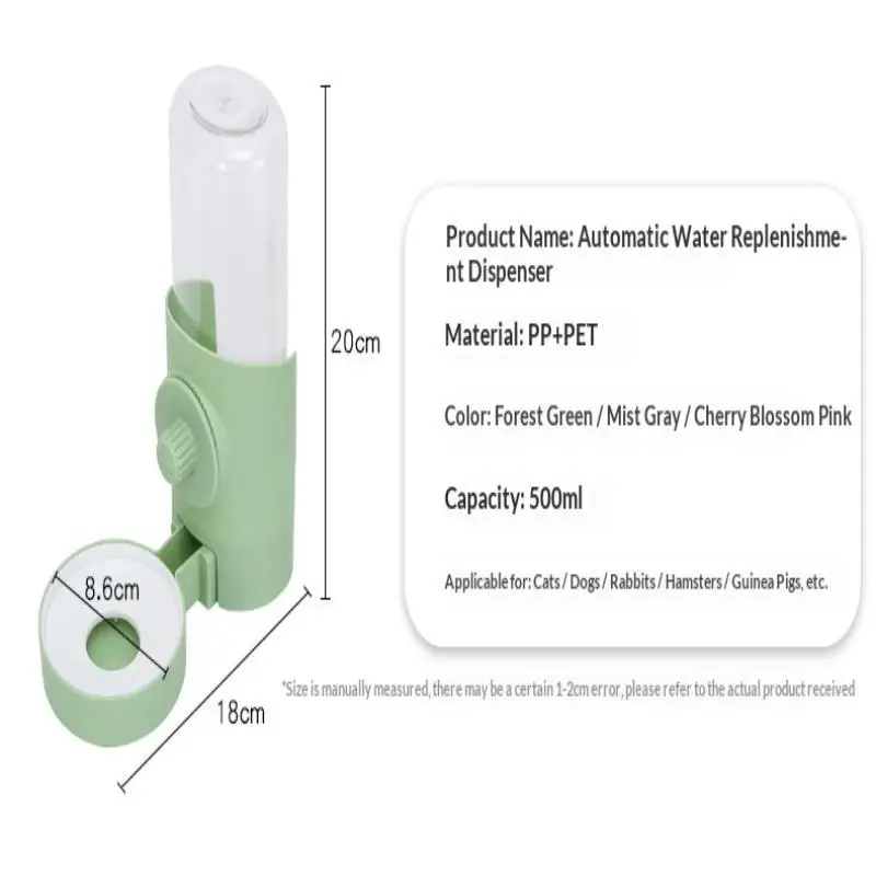 500ML Hängender Futter- und Wassernapf für Haustiere, Einfache Installation, Automatischer Futter- und Wassernapf für Tauben, Kaninchen und Kleintiere, Haustierprodukte – Detail 26
