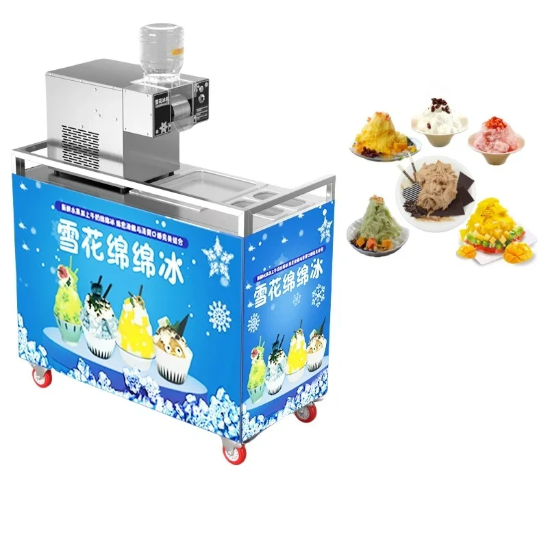 

Factory Snow Ice Bingsu Machine Milk Snow Ice Machine Table Car