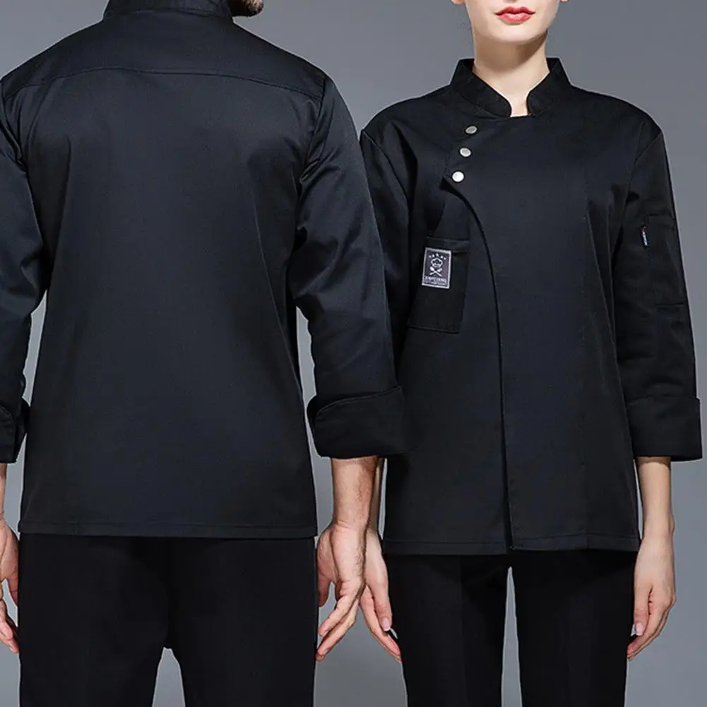 Wasserdichte Koch uniform wasserdichte schmutzige Koch uniformen für Männer Frauen einfarbiger Stehkragen für Restaurant