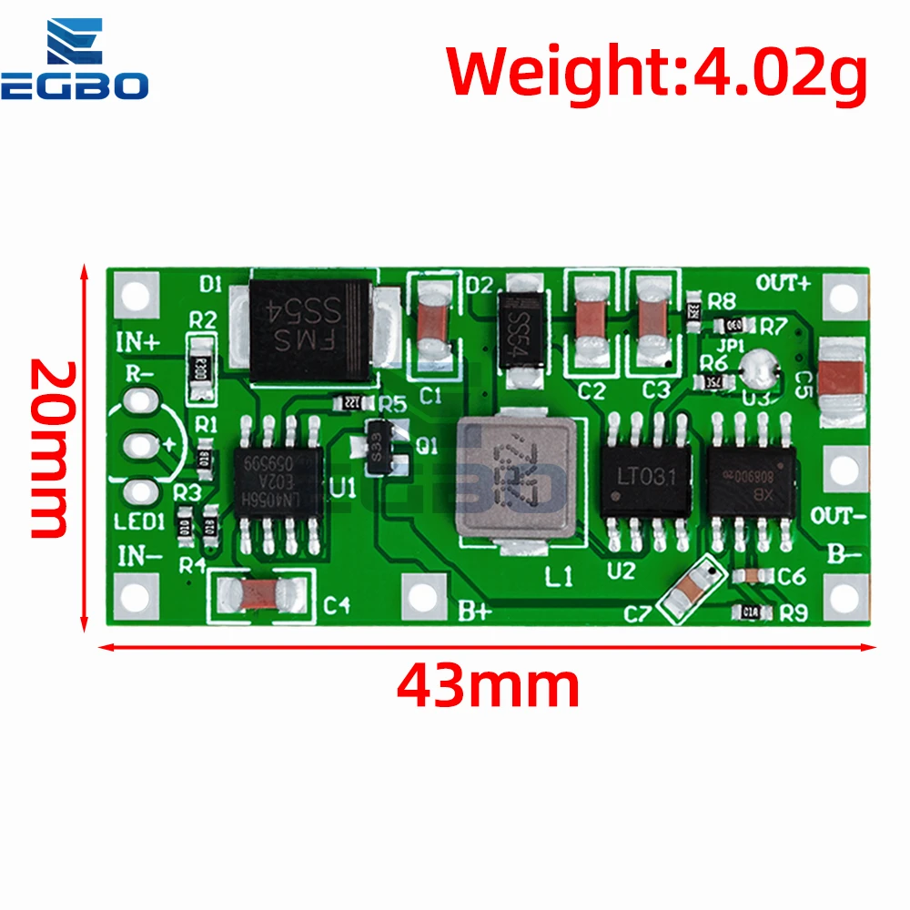 وحدة تزويد الطاقة غير المنقطعة من EGBO ، بطارية ليثيوم ، مسار حماية الاتصال العكسي ، بوليمر ، 12 فولت ، 15 واط ، 5 فولت ، 2 أمبير ، UPS ، 1-10