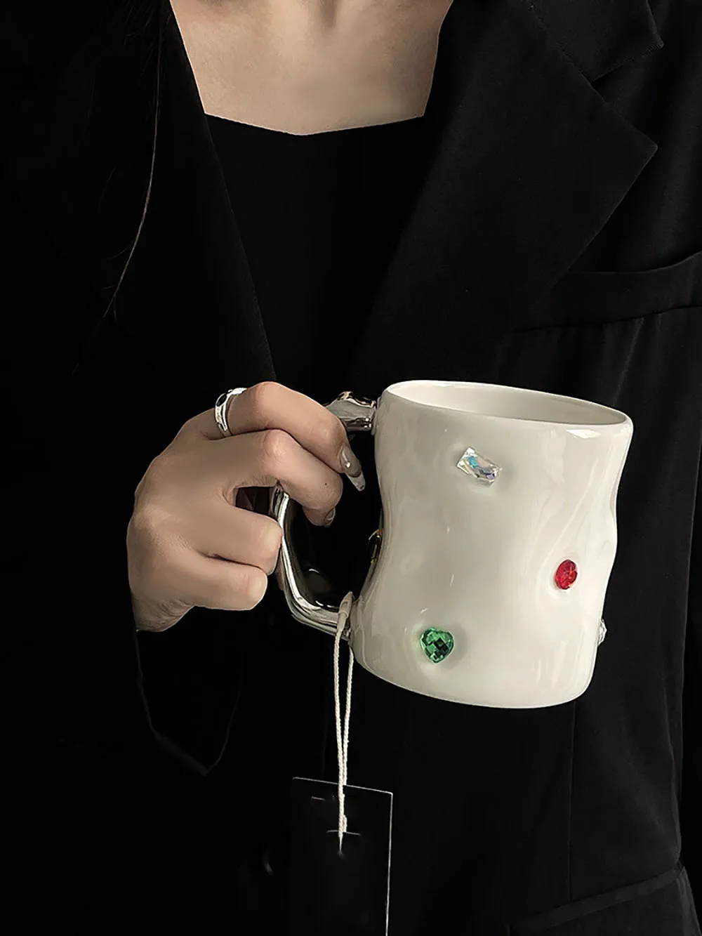 500 مللي جوهرة حفلة القدح جوهرة كوب حفلة فتاة القلب الماس فنجان القهوة شمال أوروبا الإبداعية عشاق كوب إرسال الأصدقاء هدية