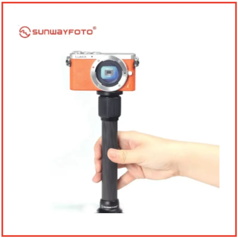 SUNWAYFOTO ET-01 أنبوب تمديد ثلاثي القوائم 20 مم مادة ألياف الكربون لحامل ثلاثي القوائم للطاولة المحمولة مع برغي تحويل 1/4 -3/8