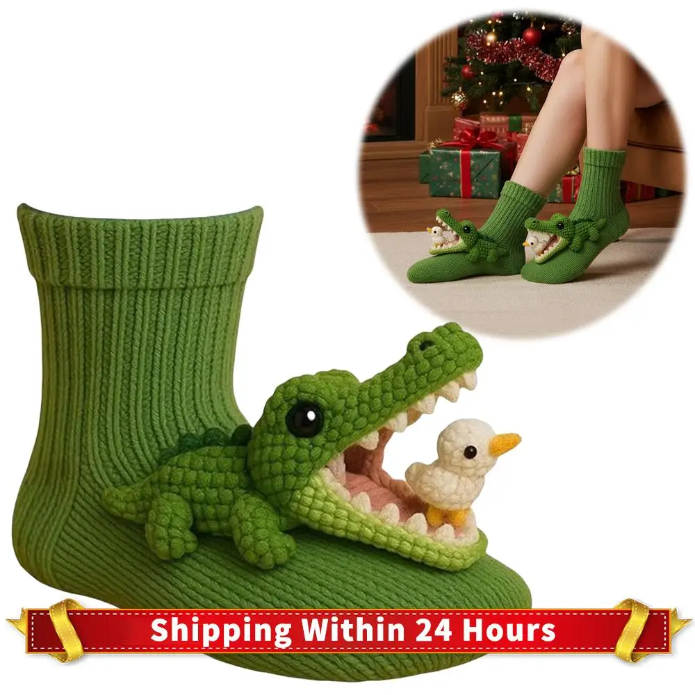 

1 Pair Funny Knit Socks Cute Cozy Fuzzy Cartoon Embroidered Socks Thick Warm Crew Autumn Coffee Stockings for Women Teens Kids