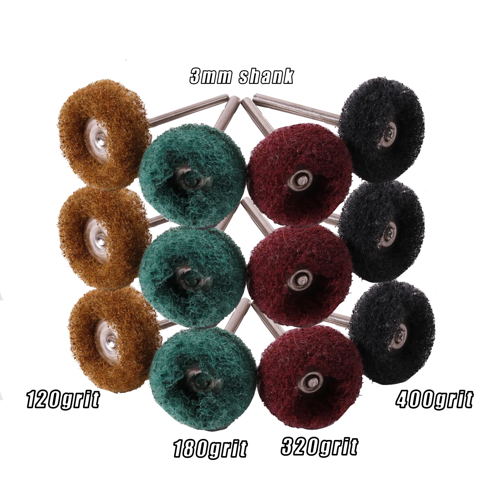 20pcs Abrasive Buffing Wheel Polishing Polishing Grinding Sanding For Dremel Rotary Tool Drill Accessories