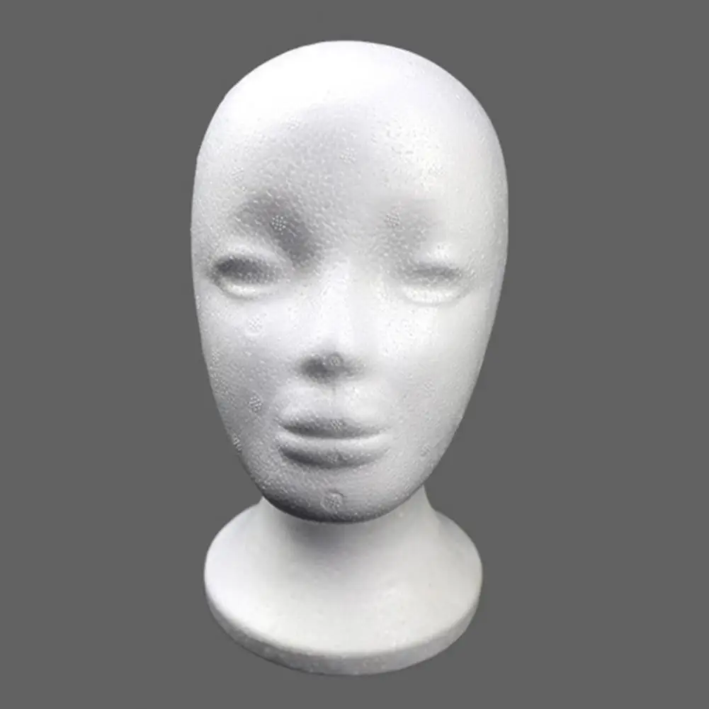 Female Head Model Foam Head Model Stand Wig Hat Headset Mannequin Head Display Stand Rack Cap Mannequin Model Head