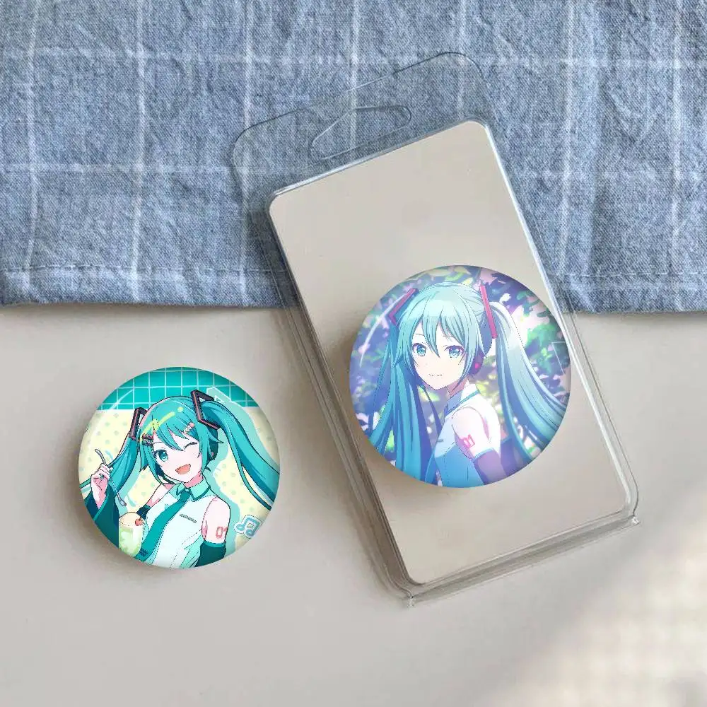 Anime Button Pin Handmade Brooch For Clothes Cartoon Badge Backpack Decoration Jewelry Accessories Singer Hatsune Miku Anime view 3