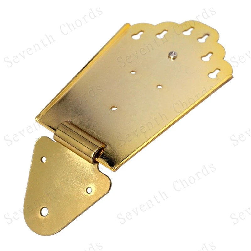 Ein Set Gitarrenbrücken für Hohlkörper- und Semi-Hollow-E-Gitarren in Chrom, Schwarz oder Gold zur Auswahl, Gitarrenzubehörteile – Detail 6
