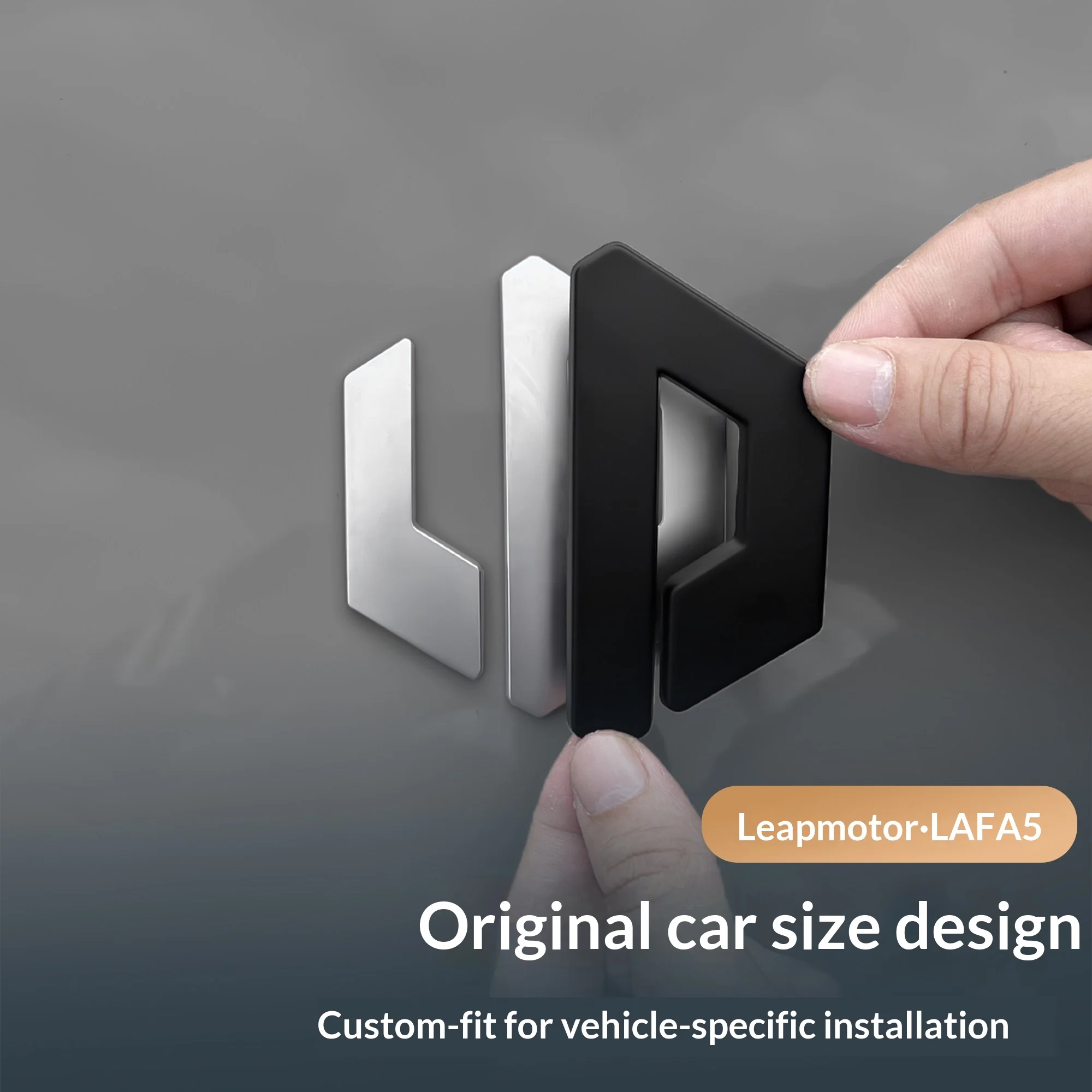 Fit For Leapmotor LAFA5 B05 Front Rear Emblem Black Badge Letter Blackout Kit Glossy Black Exterior Styling