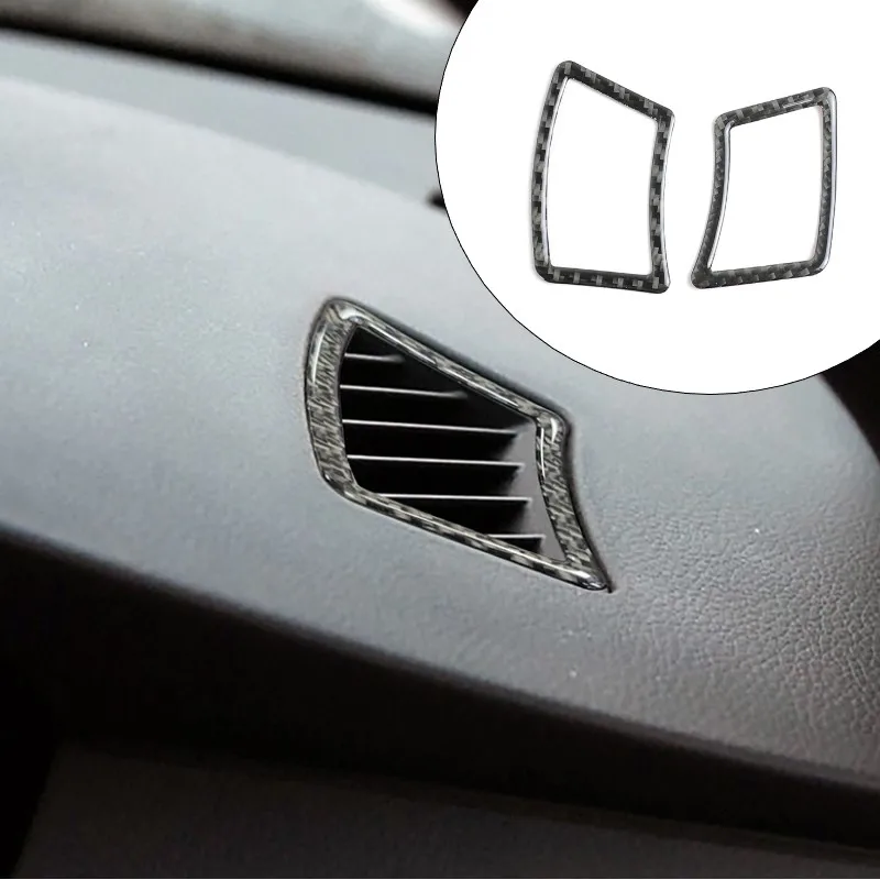 

Car For BMW 5 Series E60 2005-2010 Both Side Dashboard Air Condition Outlet Frame Decoration Trim Interior Carbon Fiber Stickers
