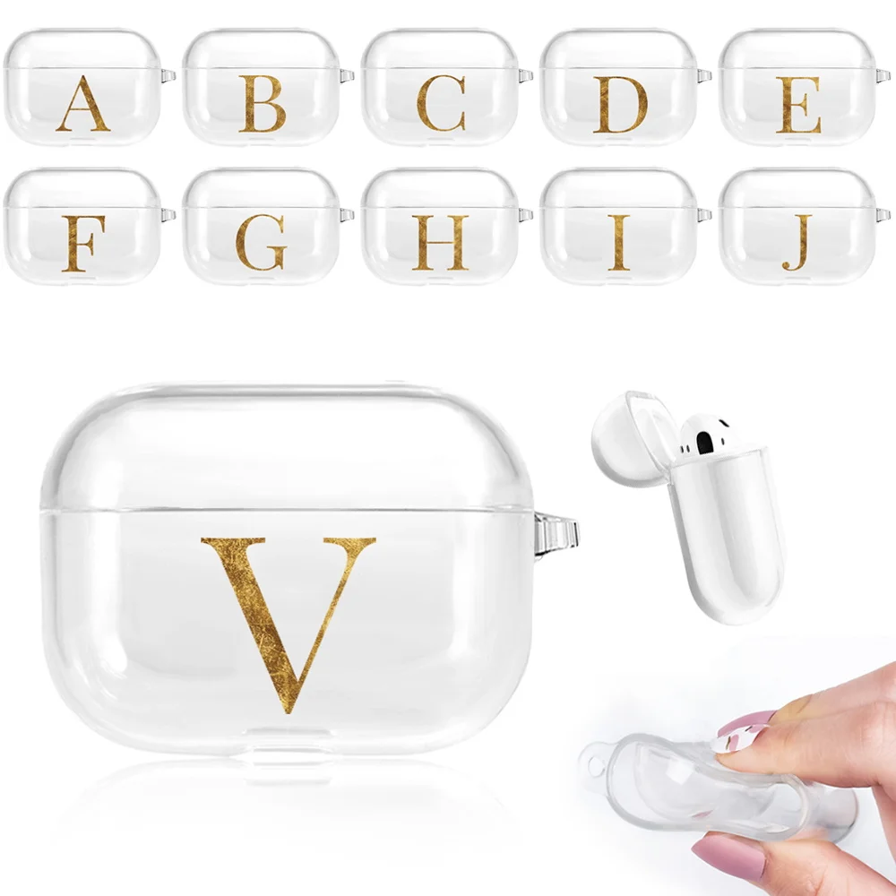 

Earphone Case for Apple AirPods Pro /AirPods 3rd Generation Letter Print Anti-drop Wireless Bluetooth Headphone Silicone Cover